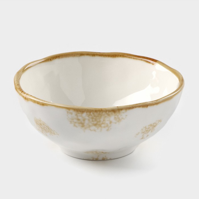 Миска фарфоровая Доляна Organic Gold, 320 мл, d=12,5 см, цвет белый тарелка фарфоровая доляна organic gold d 18 см цвет белый