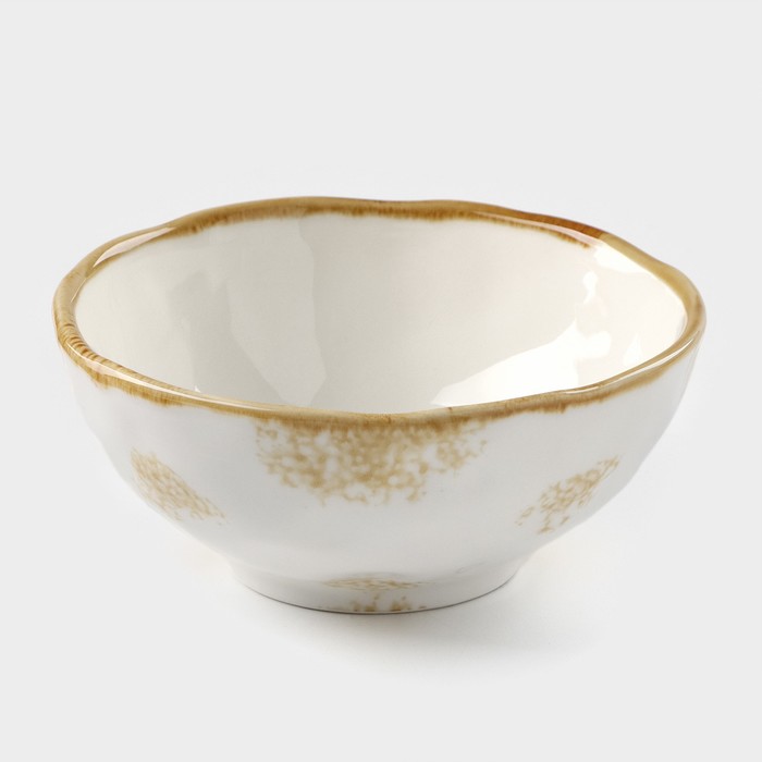 

Миска фарфоровая Доляна Organic Gold, 320 мл, d=12,5 см, цвет белый