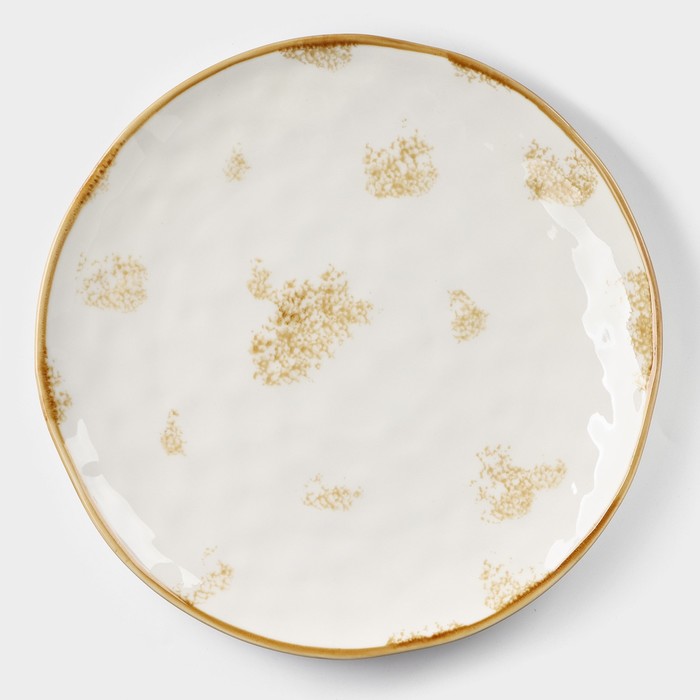 Тарелка фарфоровая Доляна Organic Gold, d=27,5 см, цвет белый тарелка фарфоровая доляна organic gold d 18 см цвет белый