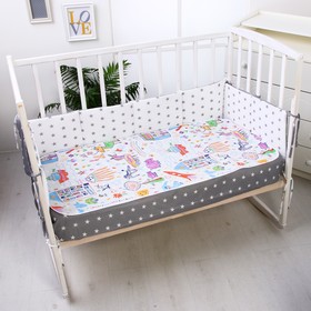 

Клеёнка 60*120 см., арт. 50018, ПВХ, с окантовкой, с рисунком «Каляки маляки»