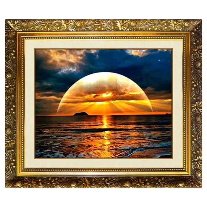 Алмазная мозаика на подрамнике «Морское великолепие» 50×40см, 35 цветов