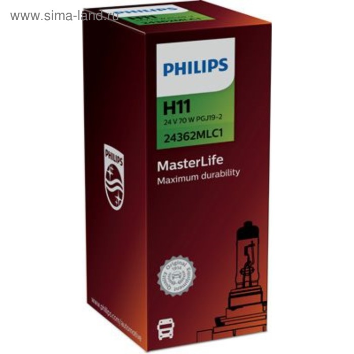 фото Лампа автомобильная philips masterlife, h11, 24 в, 70 вт, 24362mlc1