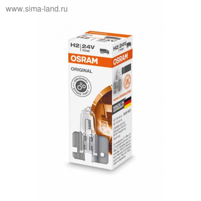 цена Лампа автомобильная Osram, H2, 24 В, 70 Вт, 64175