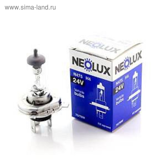 

Лампа автомобильная NEOLUX, H4, 24 В, 75/70 Вт, N475