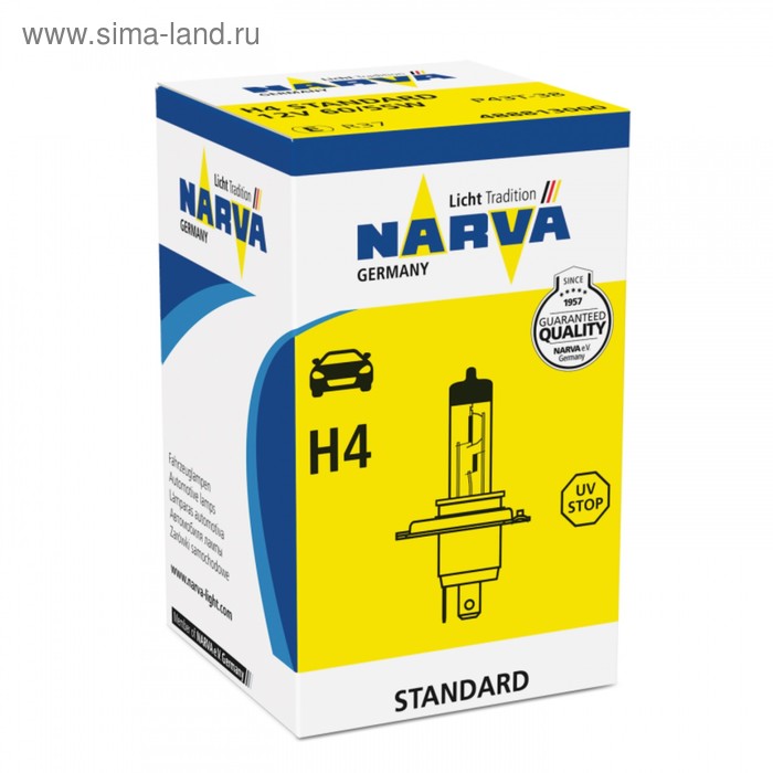 Лампа автомобильная Narva Rally, H4, 24 В, 100/90 Вт, 48991 лампа автомобильная narva rpw h4 12 в 100 90 вт w5w набор 2 шт 98015