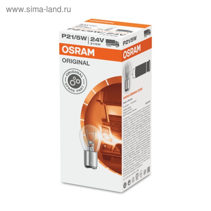 фото Лампа автомобильная osram, p21/5w, 24 в, 21/5 вт, 7537