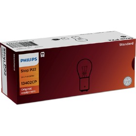 

Лампа автомобильная Philips, P22, 24 В, 15 Вт, 13402CP
