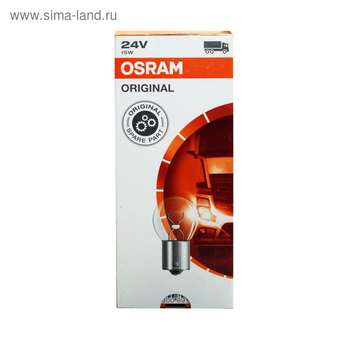 фото Лампа автомобильная osram, p22, 24 в, 15 вт, 7529