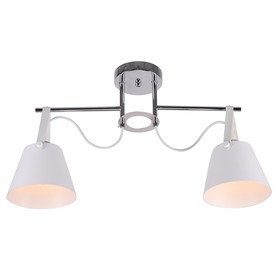 

Люстра MD.1190-2-S CH+WH, 2x60Вт Е27, цвет хром