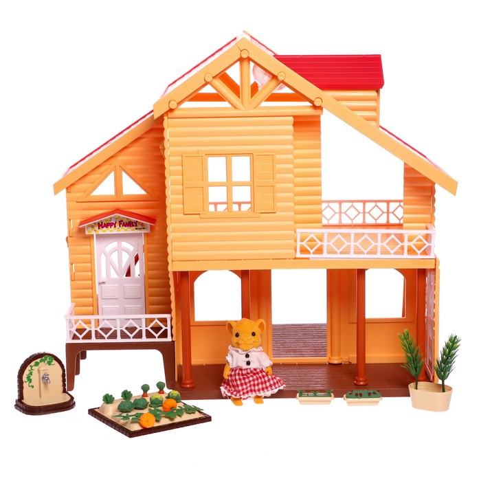 Дом дача для зверей с мебелью и аксессуарами