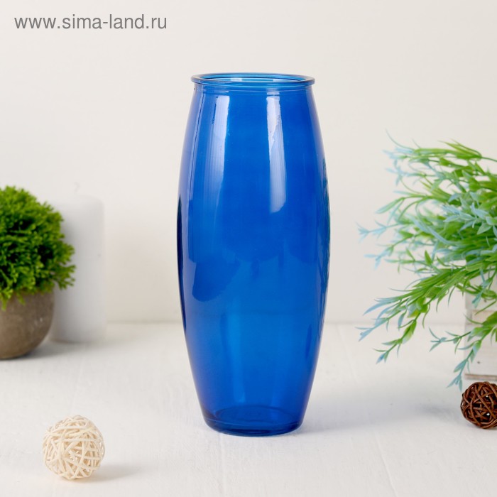 Ваза Кобольт d-7см, 9,5х23,5см ваза титания синяя токио 2 d 7см 13х16 см
