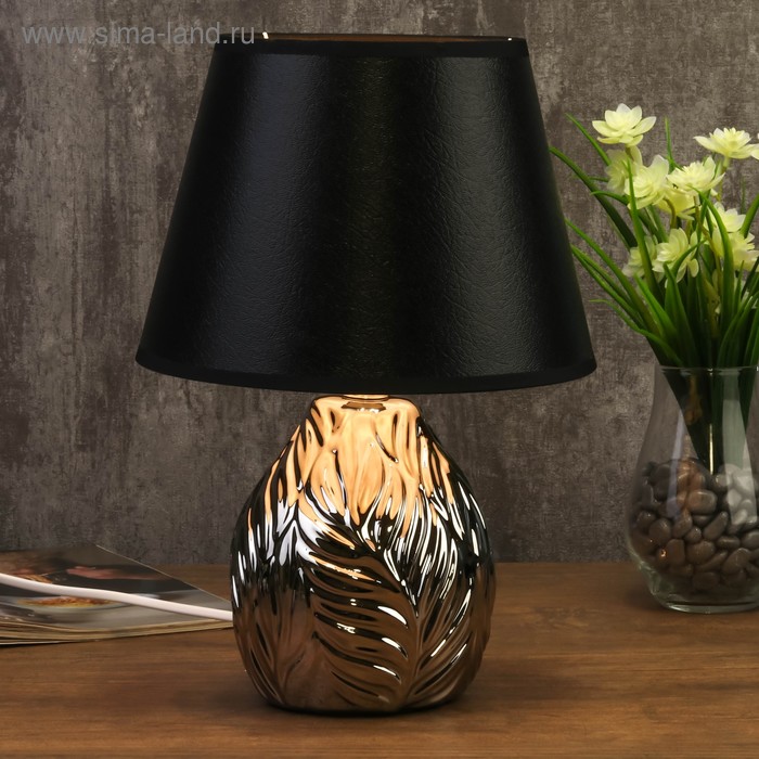 фото Лампа настольная 7555099tl/1 e14 40вт серебро 22х22х32 см risalux