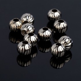 

Кримп (зажимная бусина) СМ-384 (набор 10шт), 10мм, цвет серебро