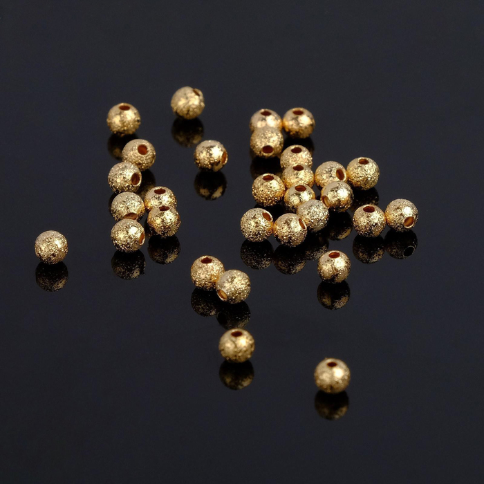 Кримп (зажимная бусина) СМ-434 (набор 30 шт.), 3 мм, цвет золото кримп зажимная бусина см 434 набор 30шт 3мм цвет золото