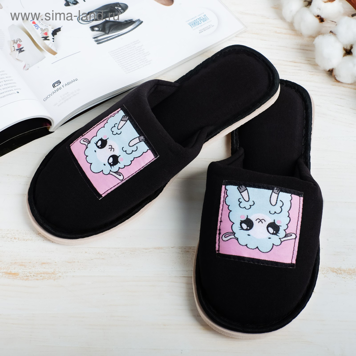 фото Домашние тапочки "лама", размер 40/41