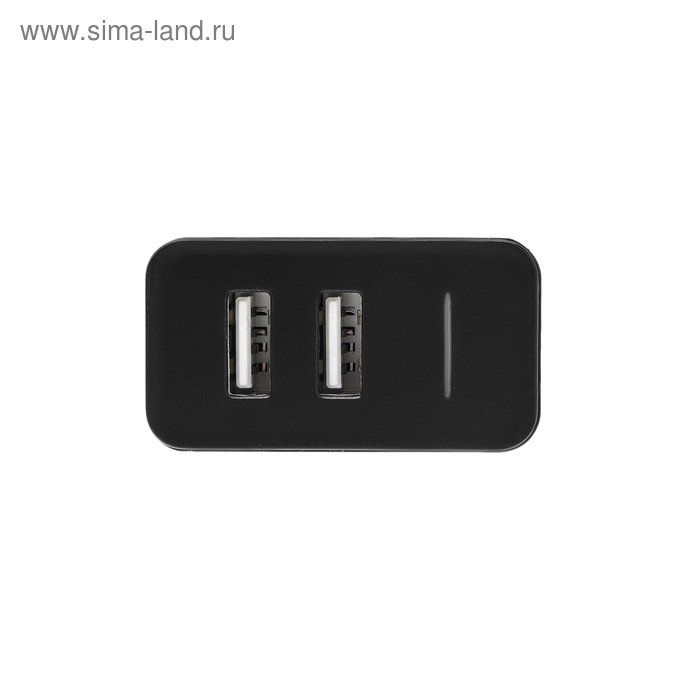 

Сетевое зарядное устройство Krutoff, 2 USB, 2.4 A, черное