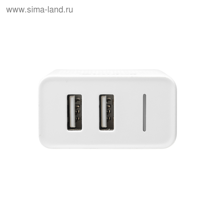 

Сетевое зарядное устройство Krutoff, 2 USB, 2.4 A, белое