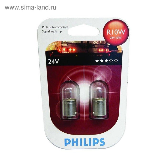 фото Лампа автомобильная philips, r10w, 24 в, 10 вт, набор 2 шт, 13814b2