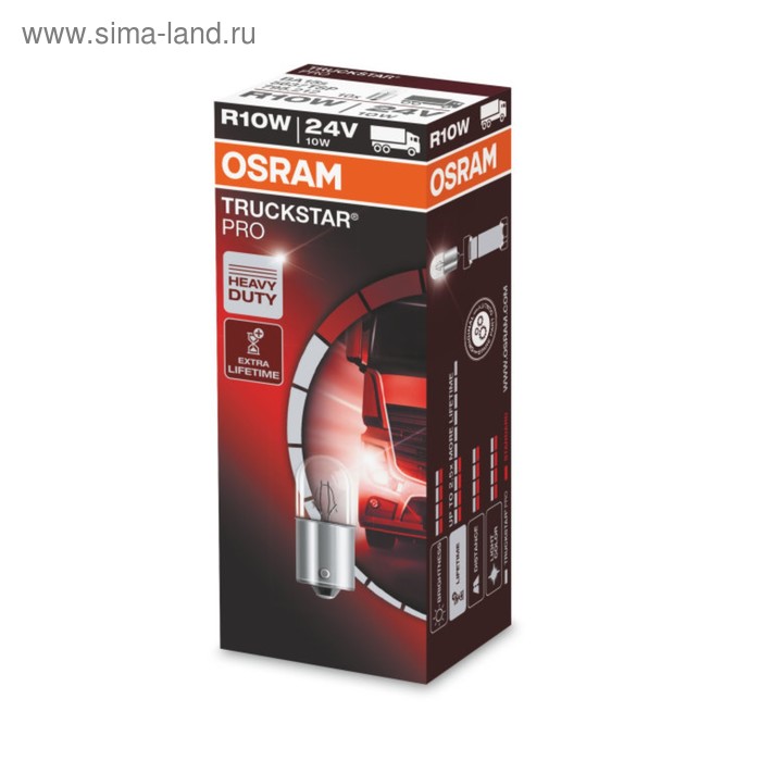 фото Лампа автомобильная osram truckstar pro, r10w, 24 в, 10 вт, 5637tsp