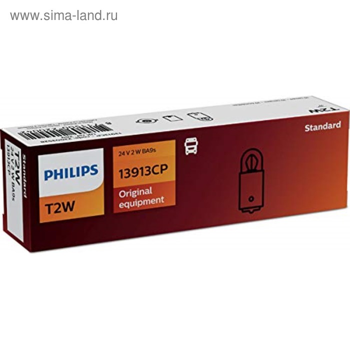 фото Лампа автомобильная philips, t2w, 24 в, 2 вт, 13913cp