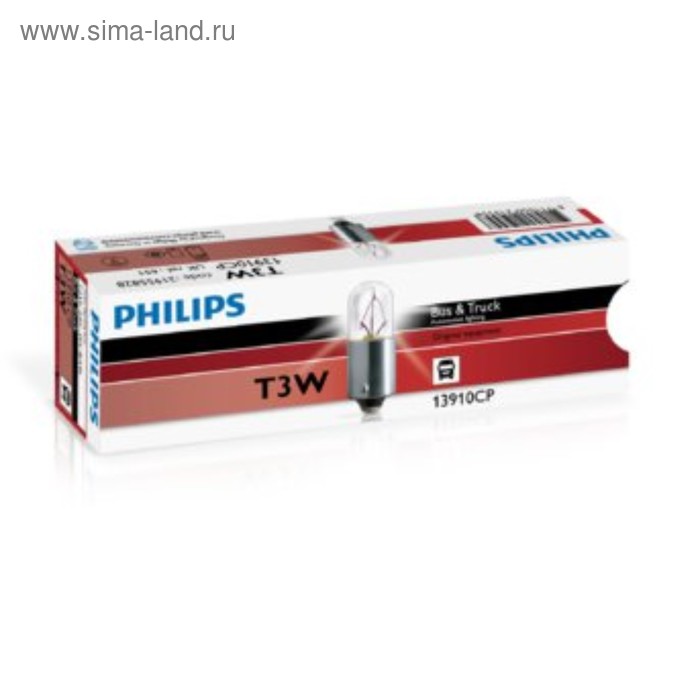 фото Лампа автомобильная philips, t3w, 24 в, 3 вт, 13910cp