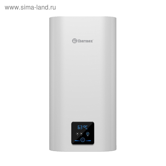 

Водонагреватель Thermex Smart 30 V, накопительный, 2 кВт, 30 л, дисплей, УЗО, белый