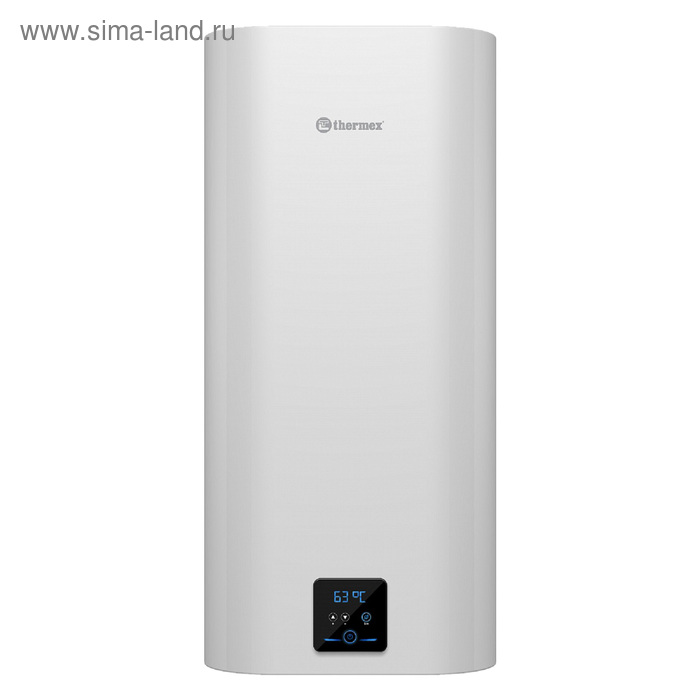 

Водонагреватель Thermex Smart 100 V, накопительный, 2 кВт, 100 л, дисплей, УЗО, белый