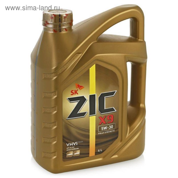 цена Масло моторное ZIC X9 FE 5W-30, SL/CF, синтетическое, 4 л
