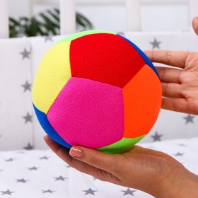 Развивающая игрушка «Мяч футбольный цветной», с бубенчиком Ош