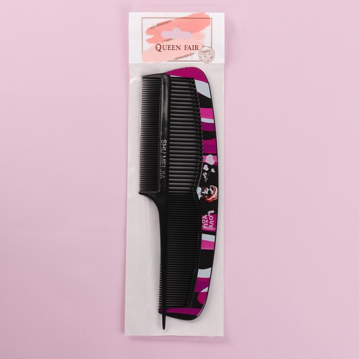 Набор расчёсок «Мода», 2 предмета, цвет чёрный/розовый