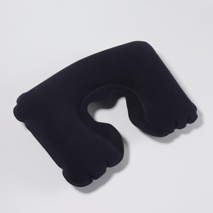 фото Подушка для шеи дорожная, надувная, 42 × 27 см, цвет синий onlitop