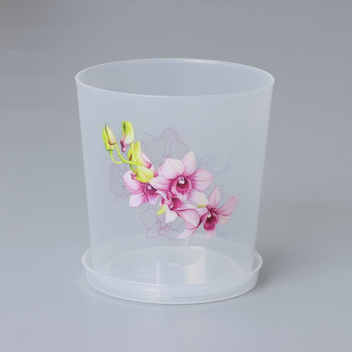 Горшок для орхидей с поддоном, 1,8 л, цвет МИКС горшок с поддоном рябина 5 л цвет микс