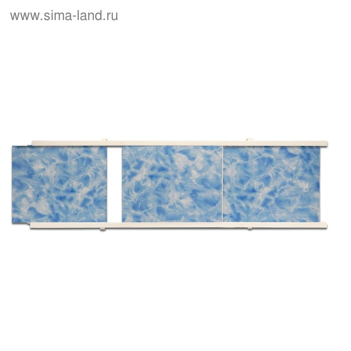 Экран для ванны Комфорт Мрамор синий 150 см