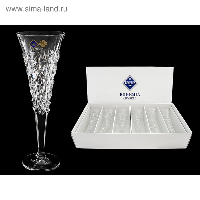Набор бокалов для шампанского Glacier 200 мл, 6 шт