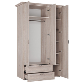 

Шкаф ШР 3/3 с ящиками АЛЕКСАНДРИЯ 2100х1200х550 Ясень Анкор Нордик/Светлый