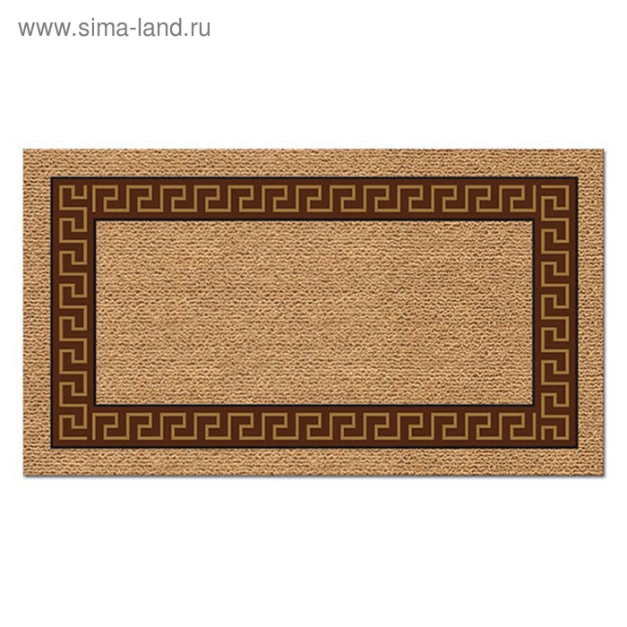 Коврик придверный PHP SRL Kokarda «Меандр», 40 х 70 см, коричневый, прямоугольный