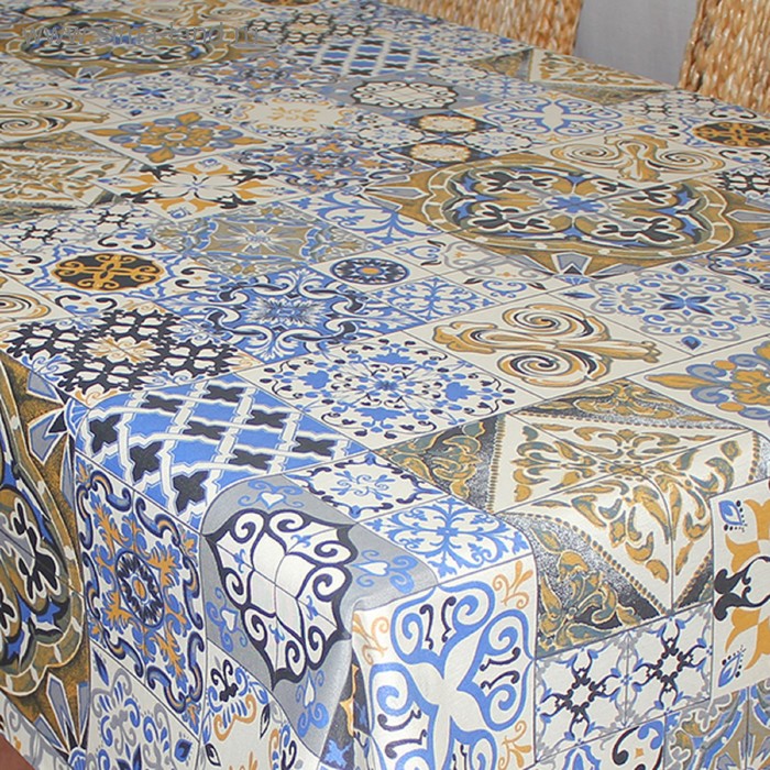Скатерть Alba «Мозаика», 140 х 200 см, цвет синий