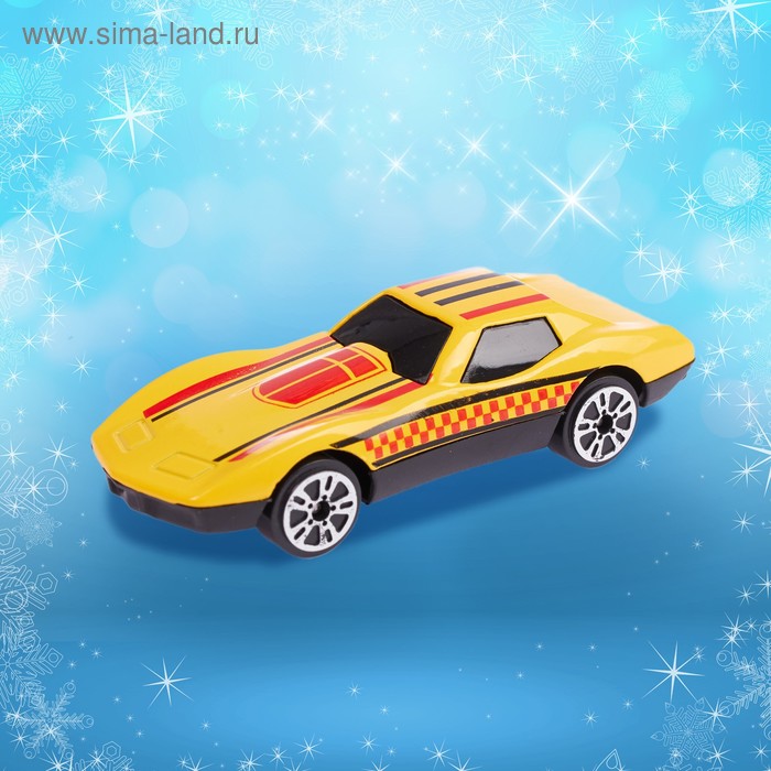 

Новогодний шар с игрушкой «Жёлтая машинка», 8 х 9.4 х 8 см, в пакете