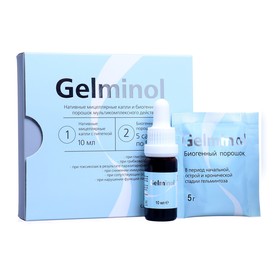 Противопаразитарный комплекс натуральный Gelminol капли 10 мл+ саше №5*5 г от Сима-ленд