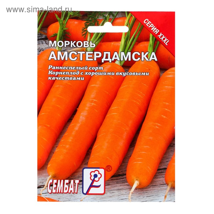 Семена ХХХL Морковь Амстердамска, 10 г морковь русский огород амстердамска 2 г