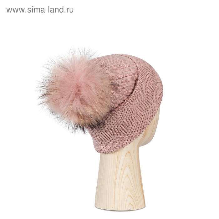 фото Шапка женская, размер one size, вискоза, розовый labbra