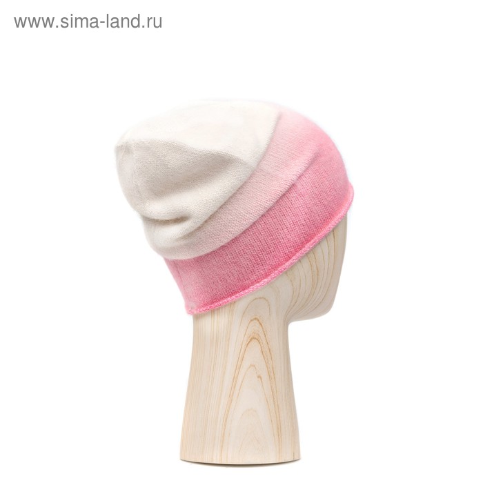 фото Шапка женская, размер one size, розовый, белый labbra