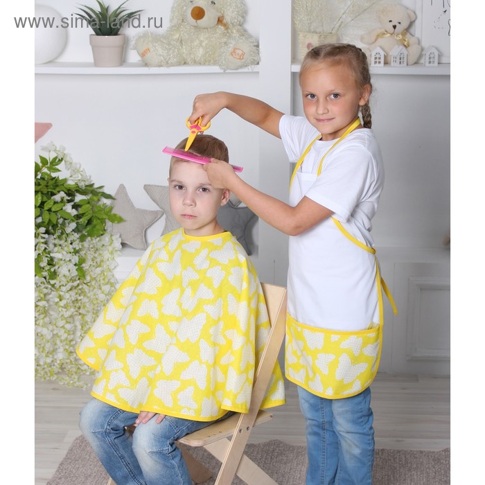 фото Костюм детский «парикмахер», фартук, накидка, цвета микс омзэт