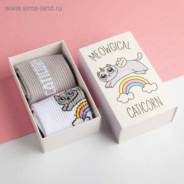 

Набор женских носков "Caticorn" размер 36-39 (23-25 см), 2 пары
