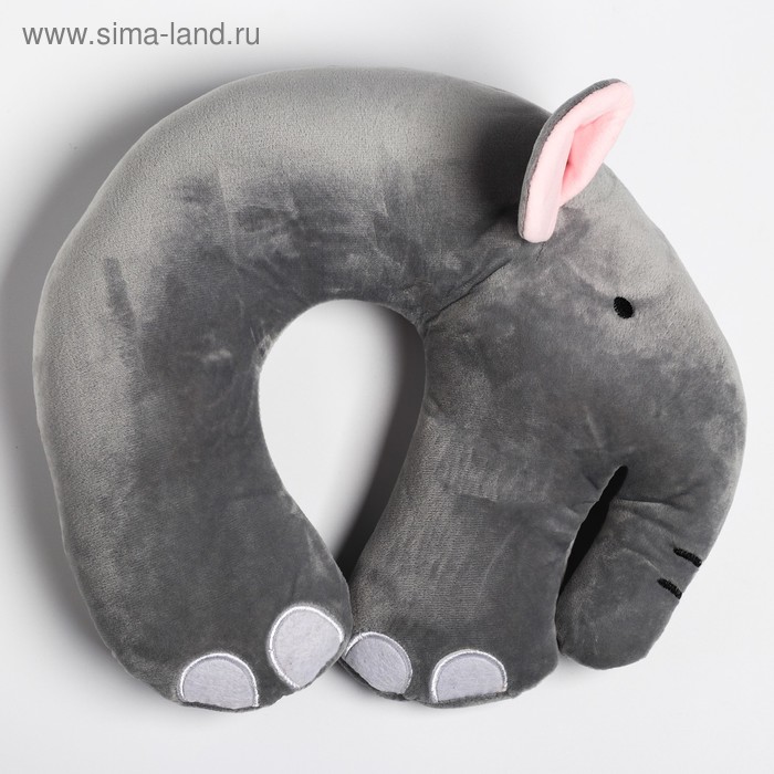фото Детская подушка для путешествий "слон", цвет серый крошка я