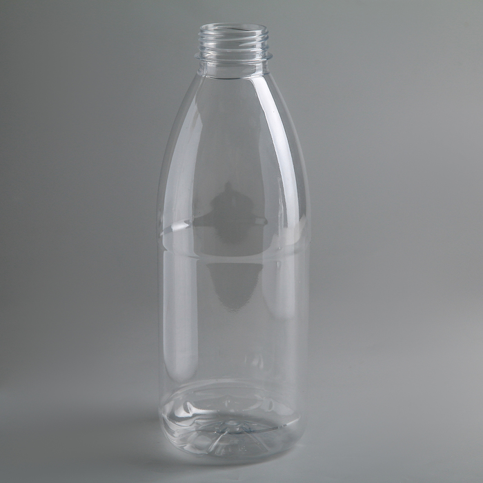 Бутылка одноразовая молочная «Универсал», 1 л, с широким горлышком 0,38 мм, цвет прозрачный
