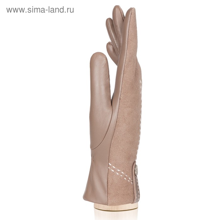 фото Перчатки женские, размер 7.5, цвет светлый серо-коричневый labbra