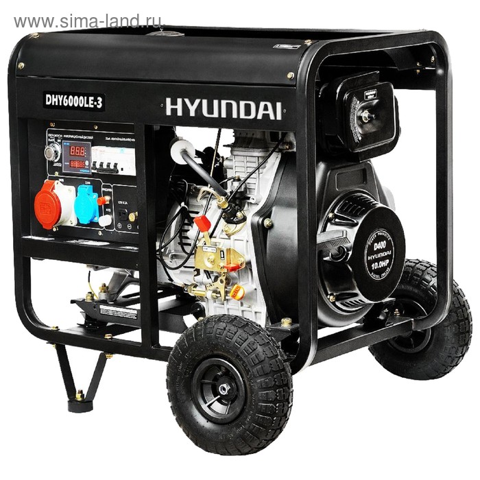Генератор дизельный Hyundai DHY 6000LE, 5.5 кВт, 220/380 В, ручной/электростартер