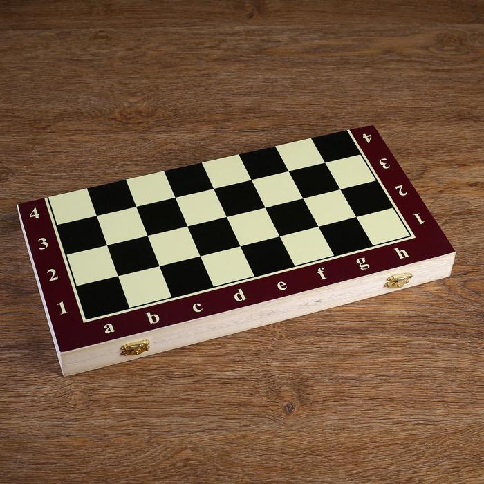 Игра настольная "Шахматы", доска дерево 39х39 см
