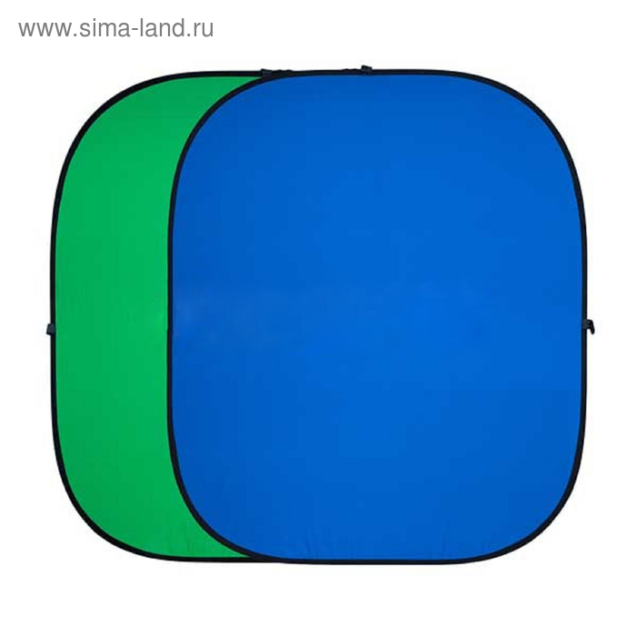 Двухсторонний тканевый фон хромакей Twist, 180 × 210 см, цвет синий / зелёный